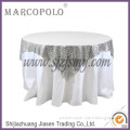 wedding table cloth/metallic sequin table cloth sliver/85inch sliver wedding overlay